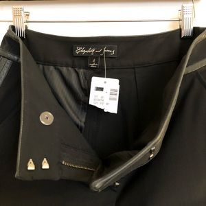 ♟BNWT Elizabeth & James - Leather trim trousers